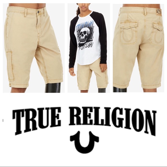 True Religion Mojave Brown Cargo Shorts 